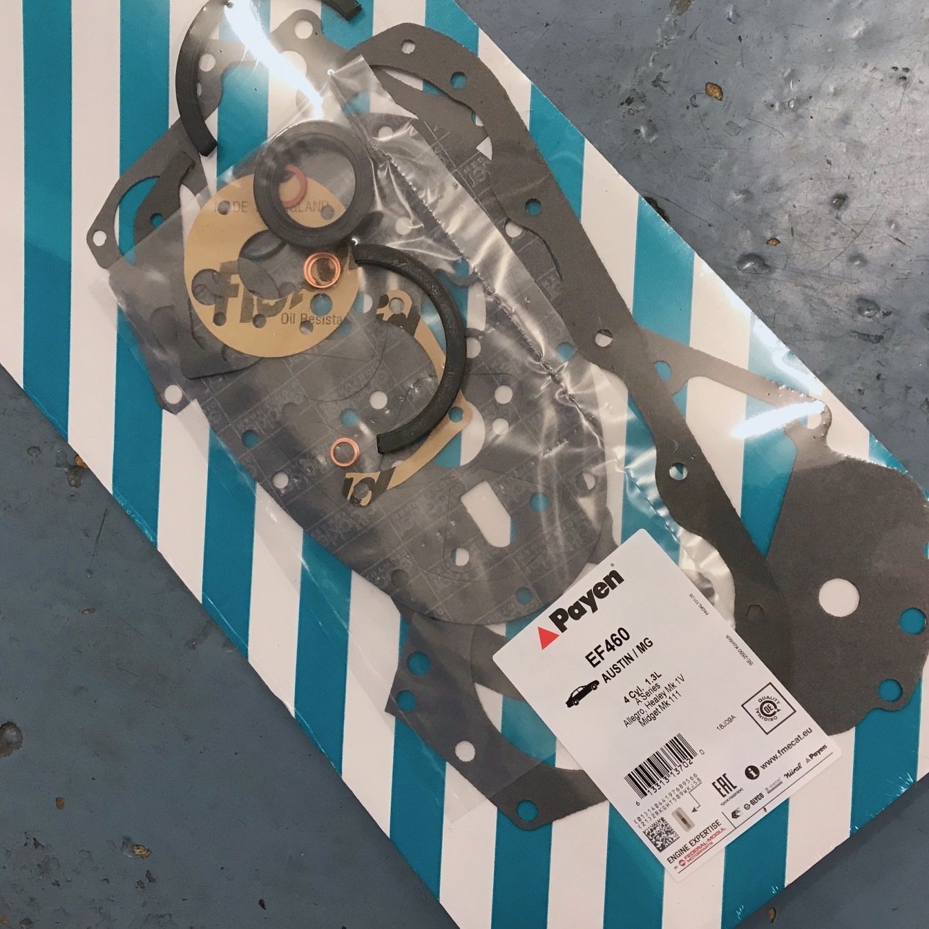 Payen EF460 MG Midget 1275 inline lower gasket conversion set ENA101