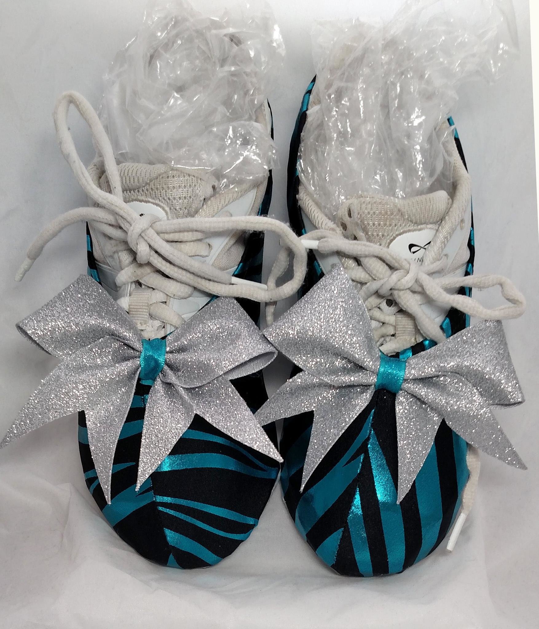 Aqua / Teal Metallic Stripe