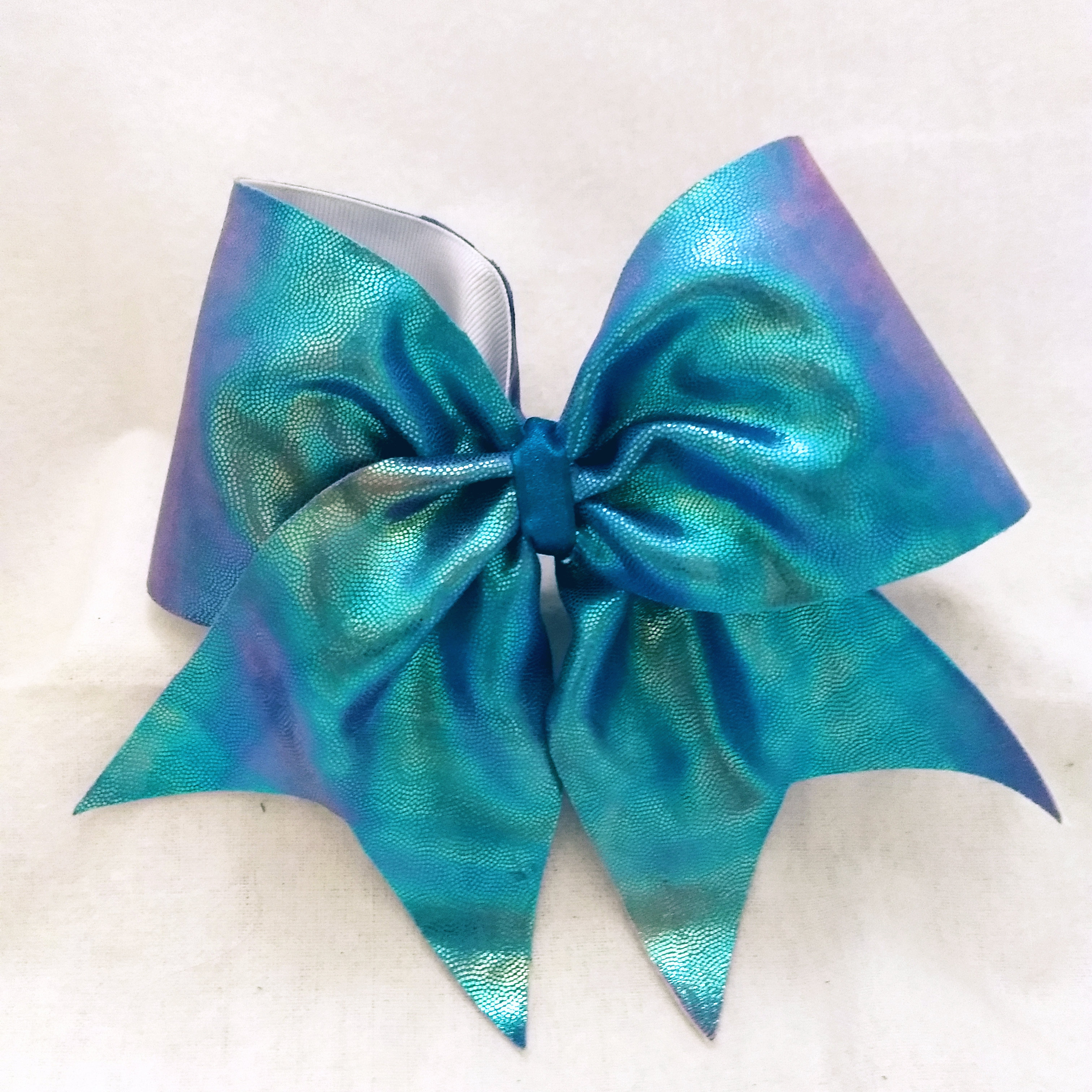 Aqua Tones Tie-Dye Cheer Bow