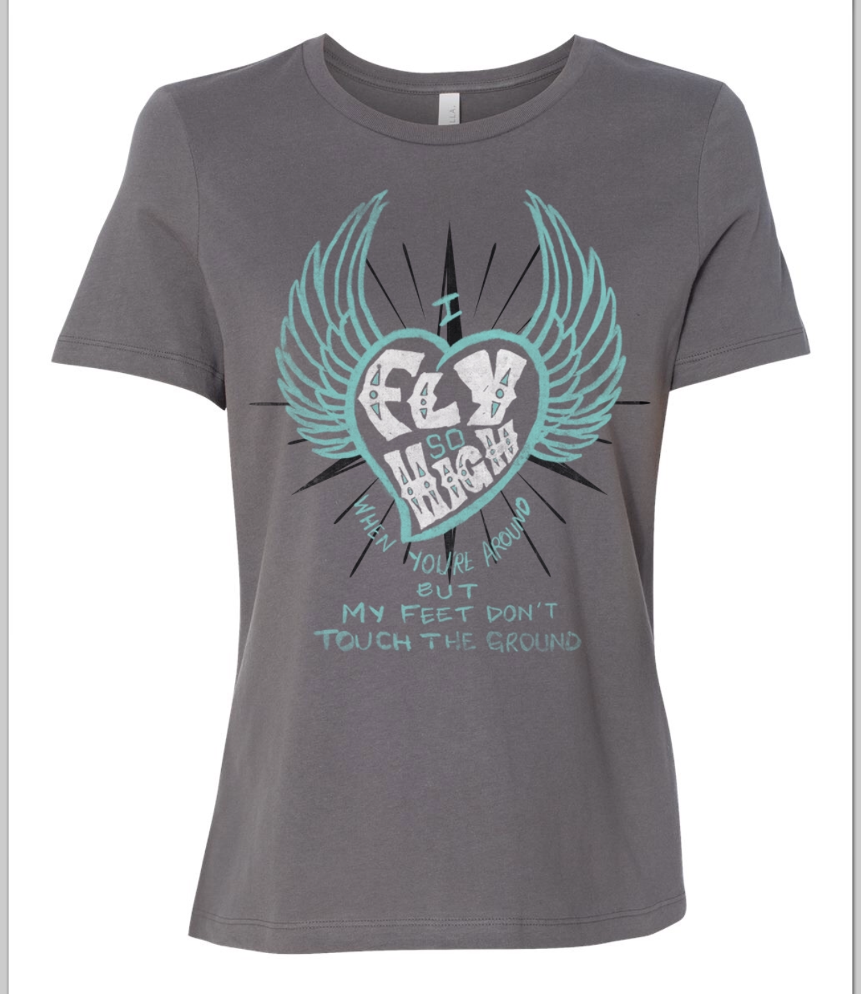 Feet Don't Touch The Ground (Heart/Wings) (Womens) LAMFWT