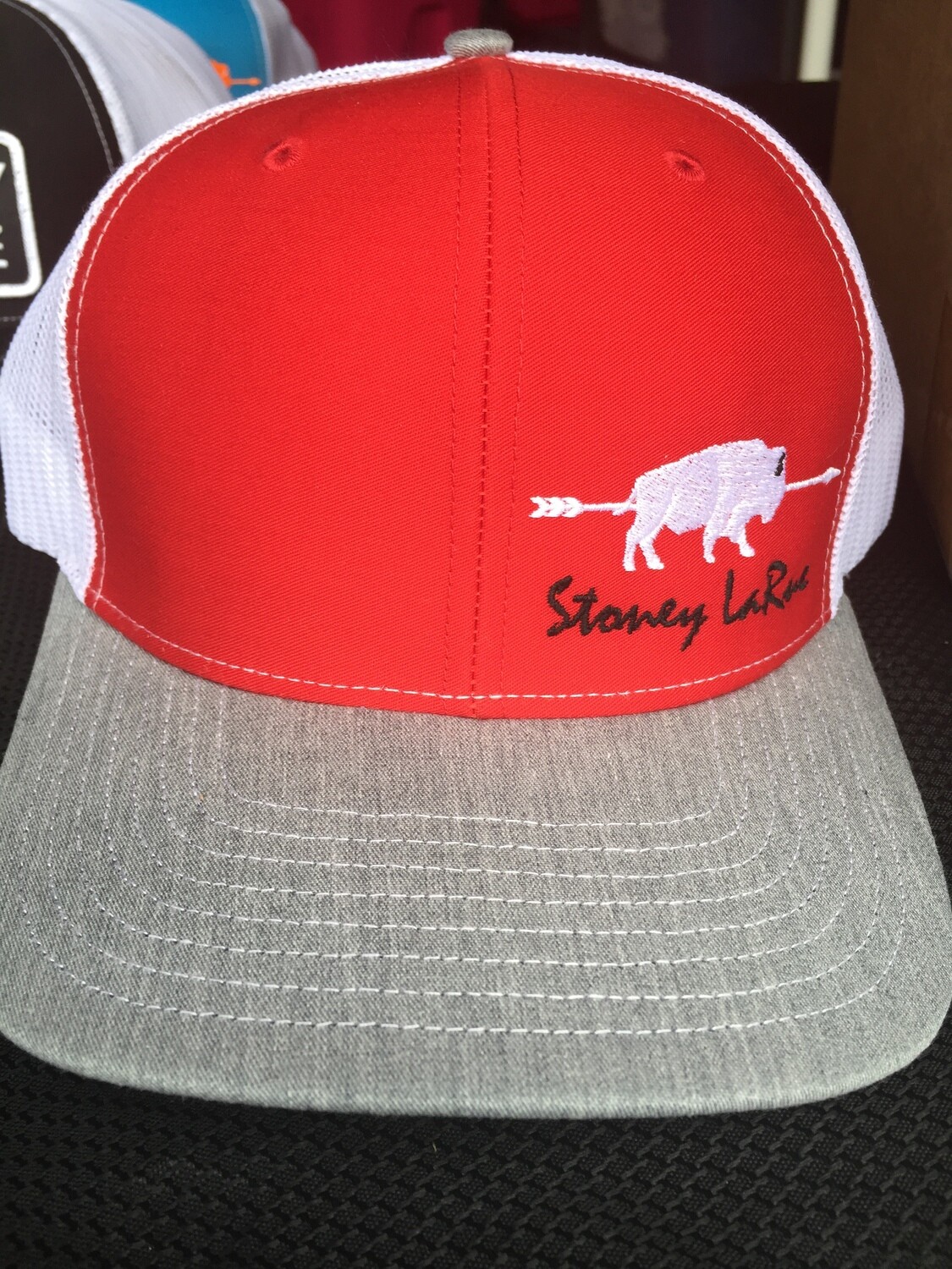 Red & Gray Buffalo Snapback Stoney LaRue Hat Red & Gray Buffalo Snapback Stoney LaRue Hat