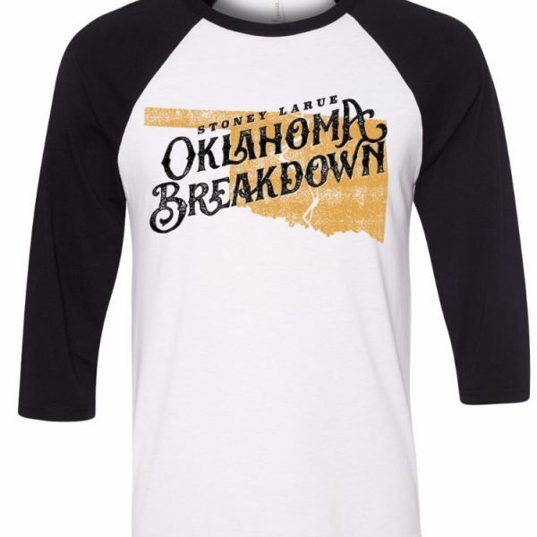 Men's T-Shirt: Oklahoma Breakdown 3/4 Sleeve T-Shirt Men's T-Shirt: Oklahoma Breakdown 3/4 Sleeve T-Shirt