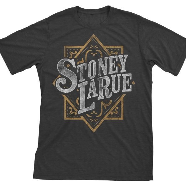 Men's T-Shirt: Stoney LaRue Leather Pattern Logo T-Shirt LEATHERPRINTLOGO_BIN012