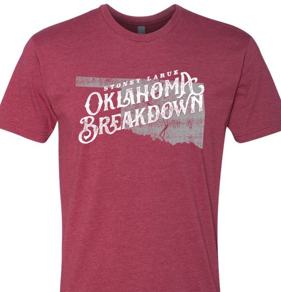 Men’s Cardinal Color Oklahoma Breakdown Tee CARDINALOKT BIN 16