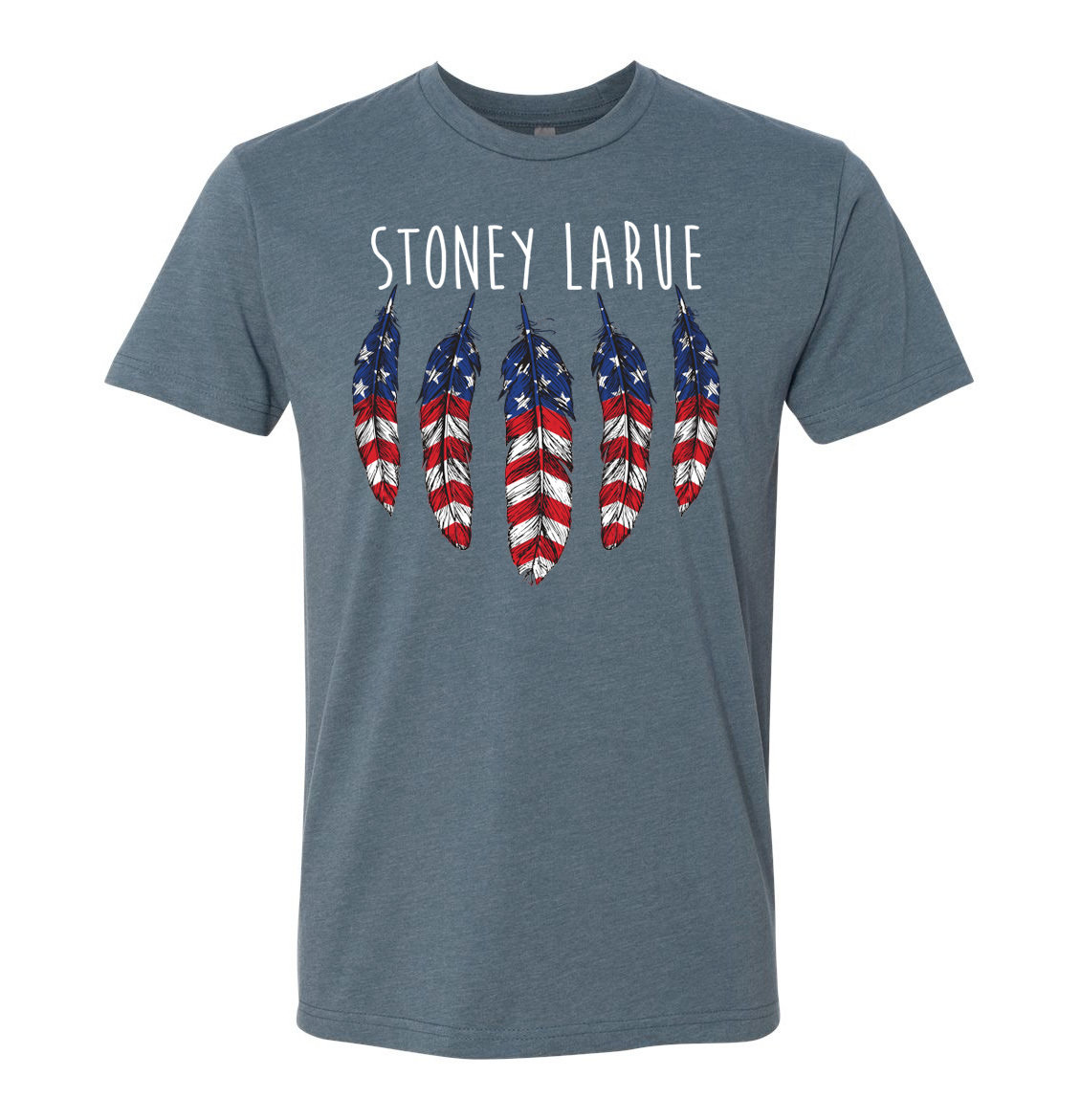 Unisex T-Shirt: USA Feathers (Indigo ) T-Shirt Unisex T-Shirt: USA Feathers (Indigo ) T-Shirt