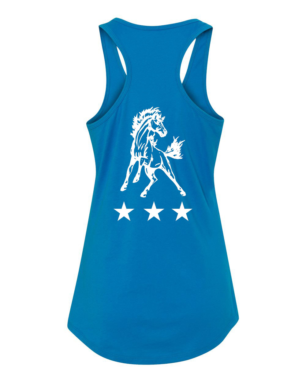 Ladies Blue Horse Racerback Tank RACERBACKTNK_BIN10