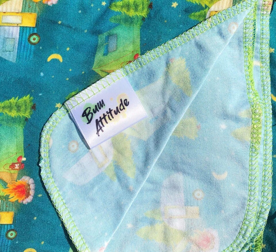 Bum Attitude Couche Plate French Terry Camping Os 28x28