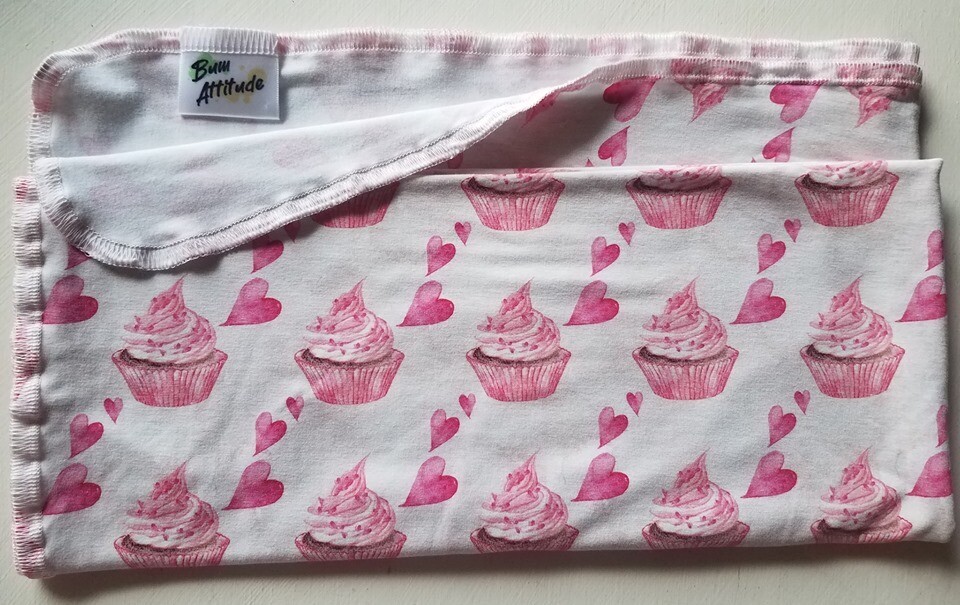 Bum Attitude Couche Plate French Terry Cupcake Bebe 24x24
