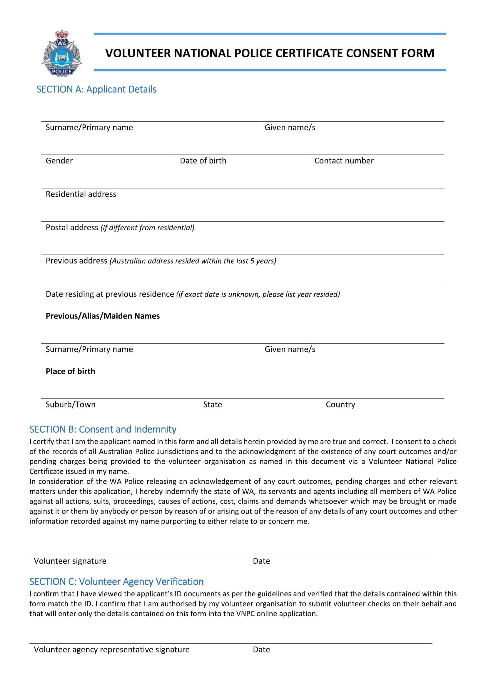 Volunteer Police Clearance 00005