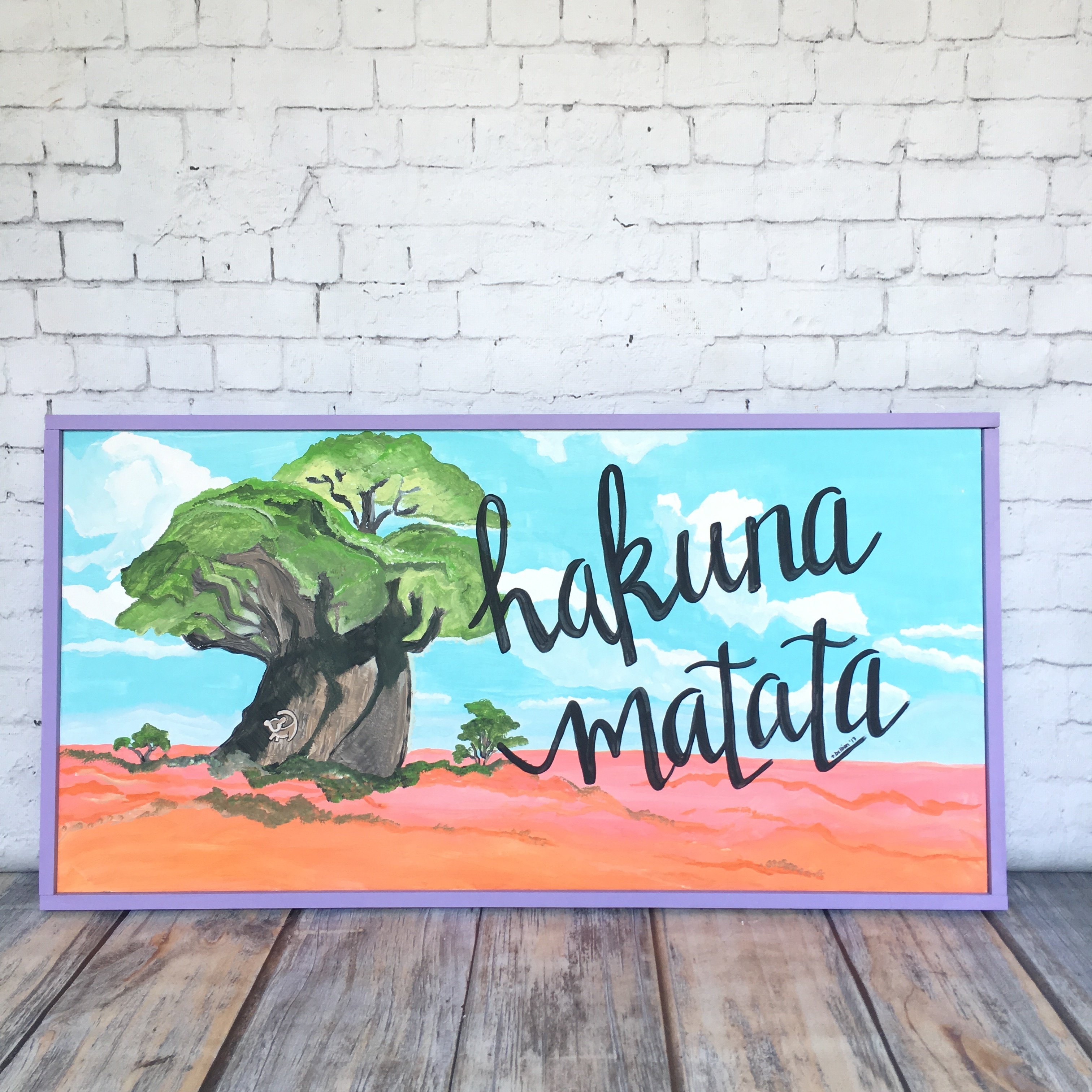 Hand-painted, hand-framed Art, large