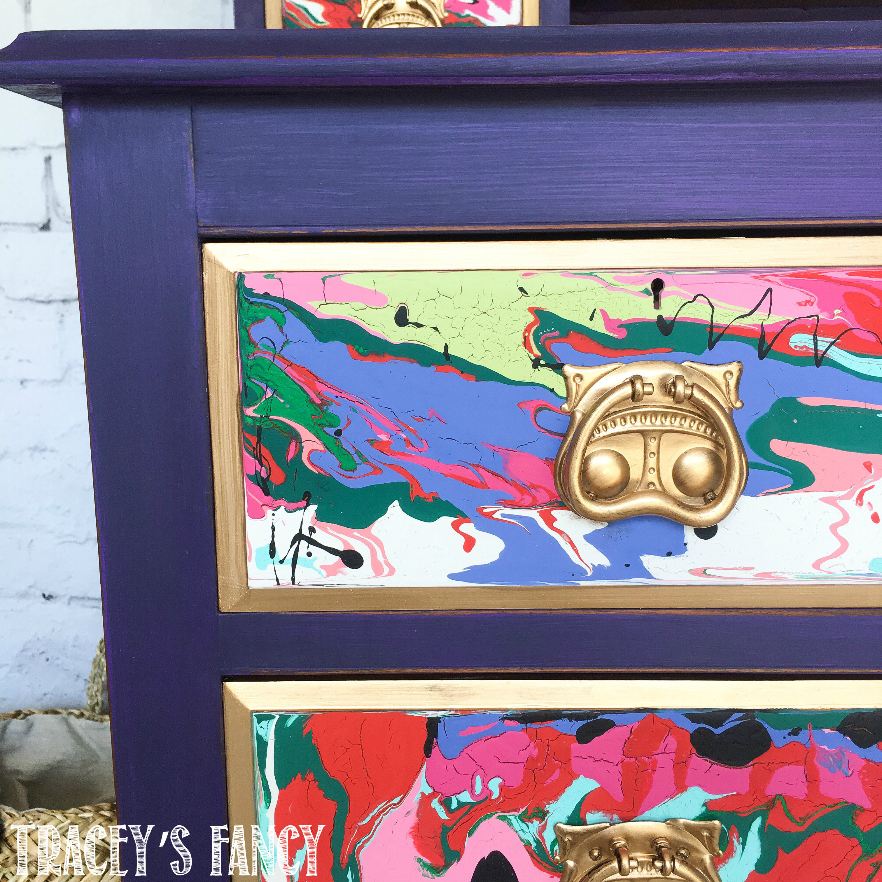 Easy Color Pour on Furniture Tutorial