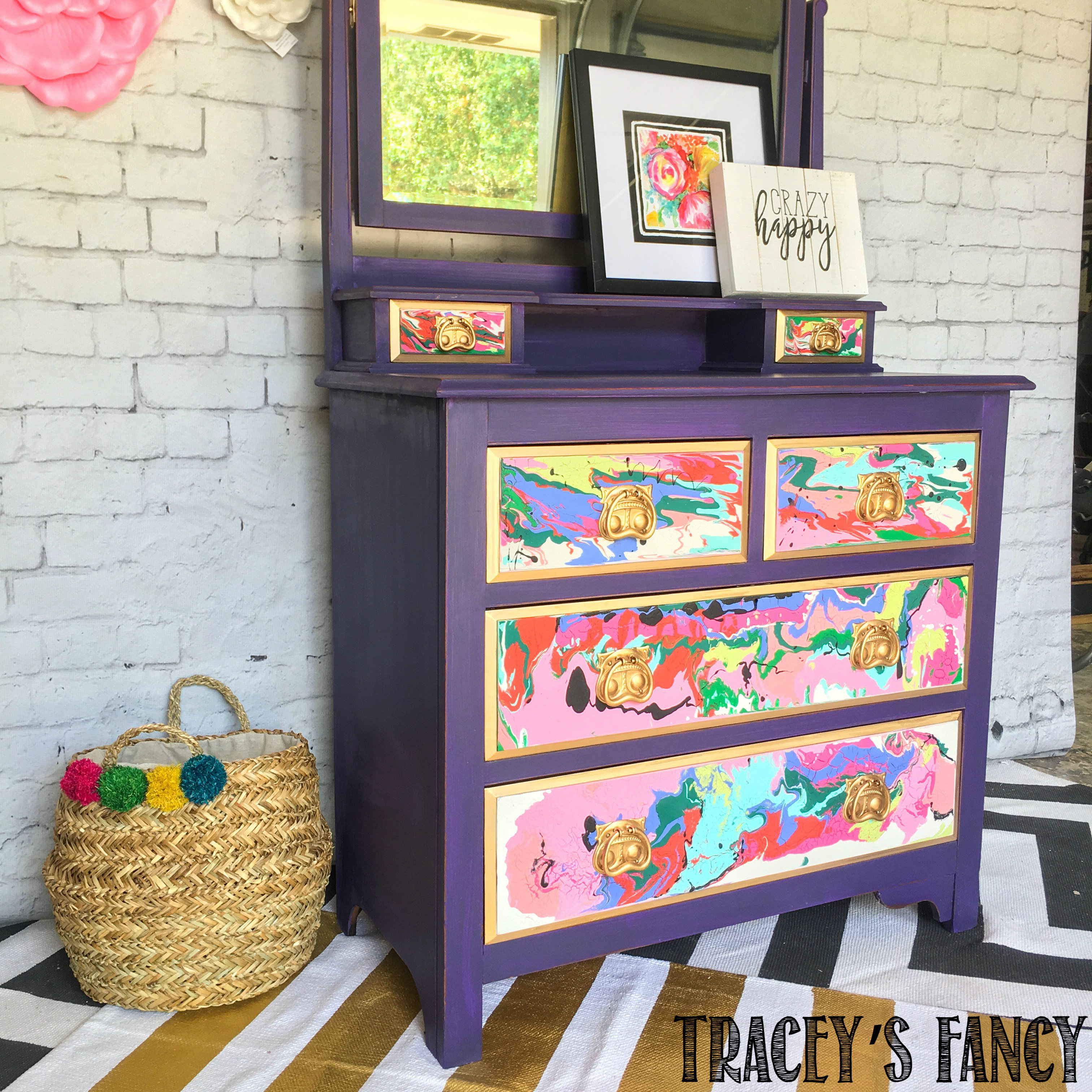 Easy Color Pour on Furniture Tutorial