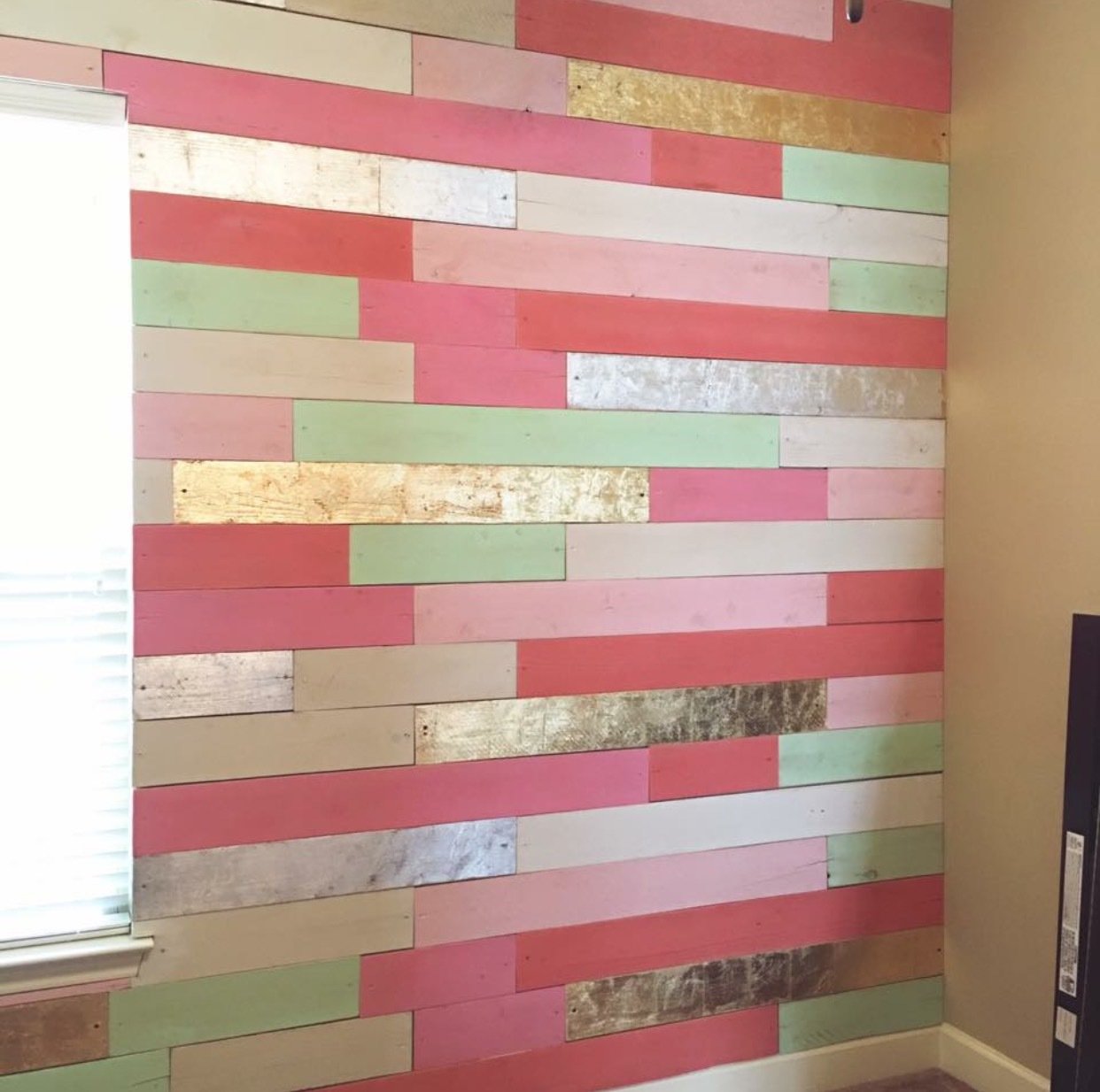 Custom Metallic Plank Wall Quote