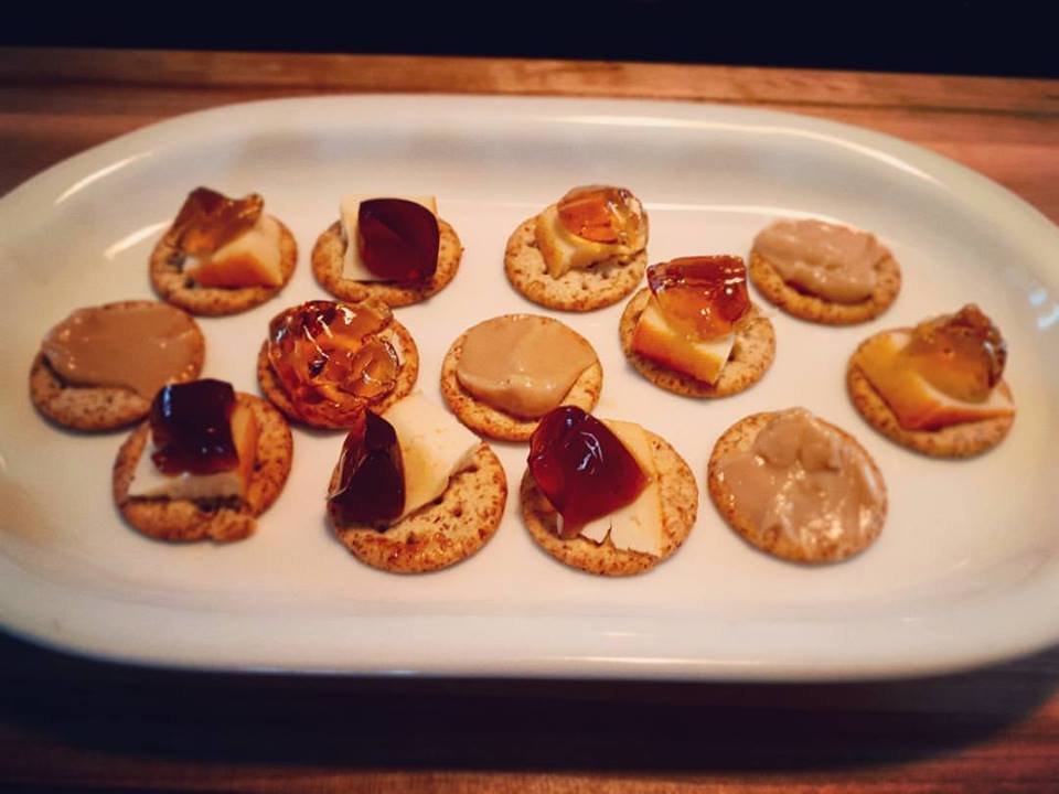 with crackers and cheese