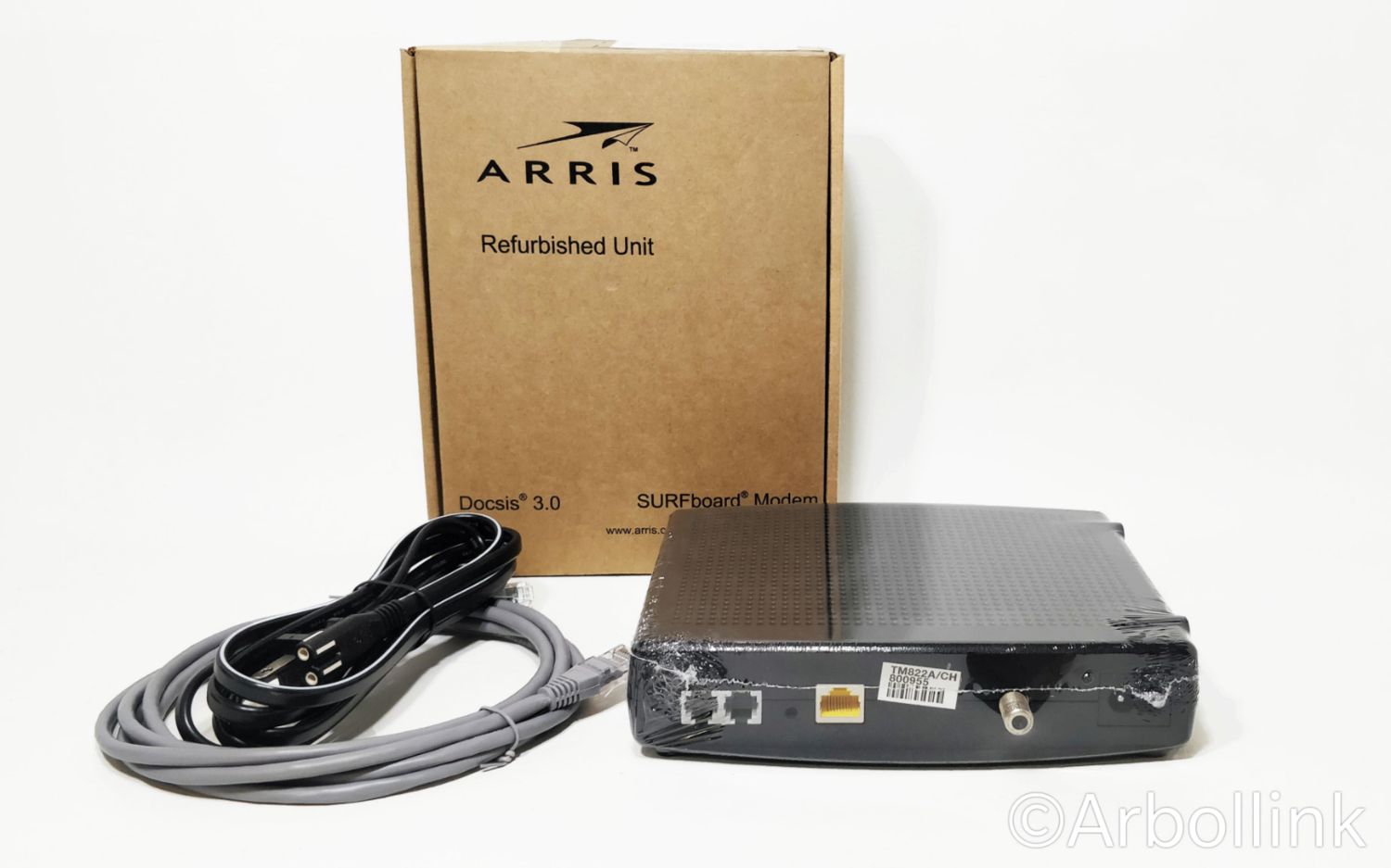 ARRIS TM822A Cable Modem Docsis 3.0 With Voip Self Install Kit