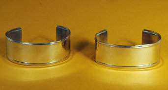 Bracelets 1" Wide, Plain, Raised Edges BRC-10P-2