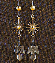 Earrings: Starbursts & Waterbirds, 3" ERWB-SB-D