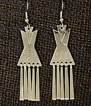 Earrings: Tipis with Fringes, 1 3/4" ERTP-F1_31