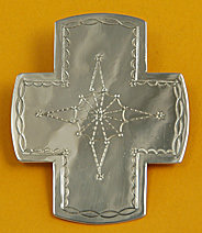 Tie Slide: Southwest Cross, Style 1, 3" TS-CX1-3G