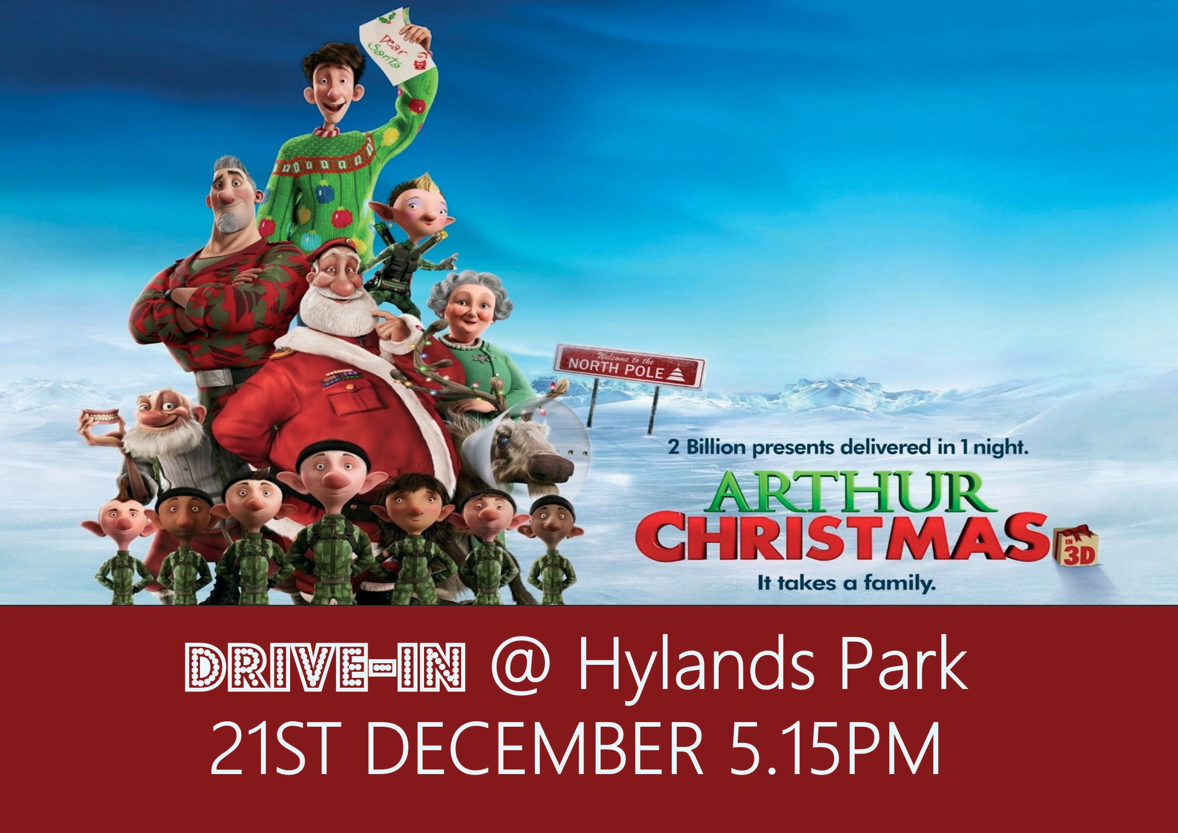 Arthur Christmas Drive In Hylands Park 21st Dec 00044