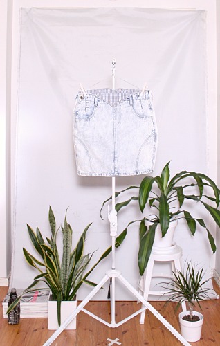 Vintage Denim Skirt (naisten M) 60000170000495