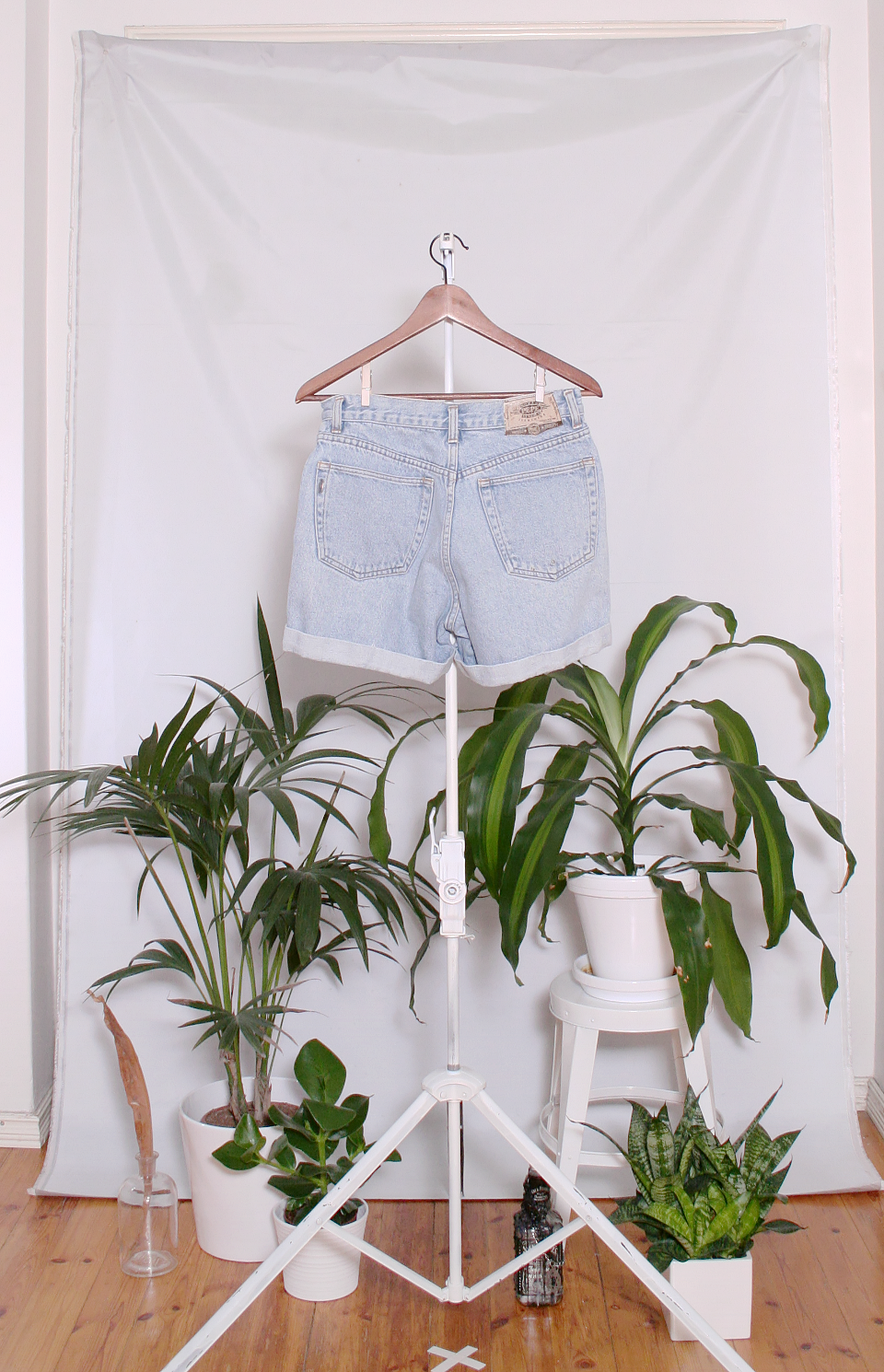 Vintage Denim Shorts (naisten M / miesten XS)