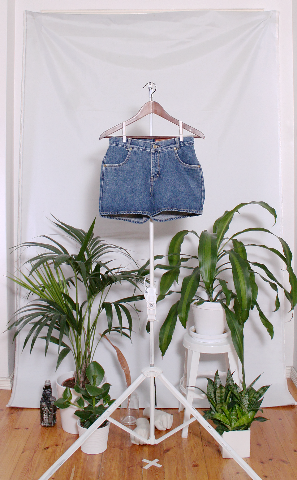Vintage Denim Shorts (naisten S / miesten XXS)