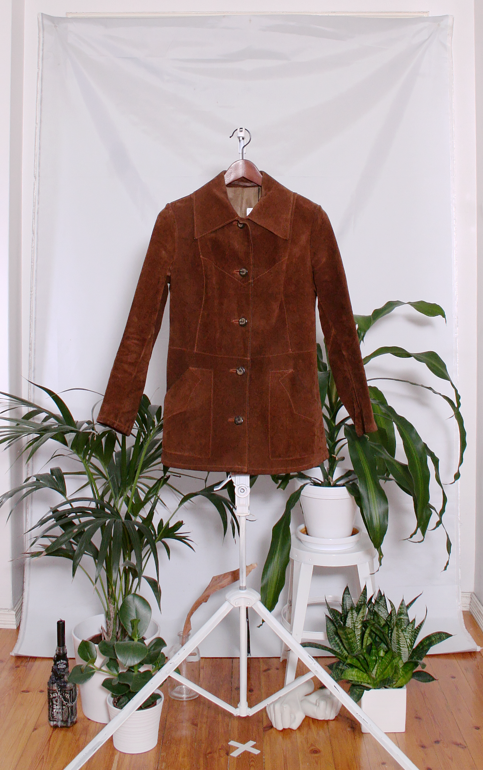 Vintage 70's Suede Leather Jacket (naisten S-M)