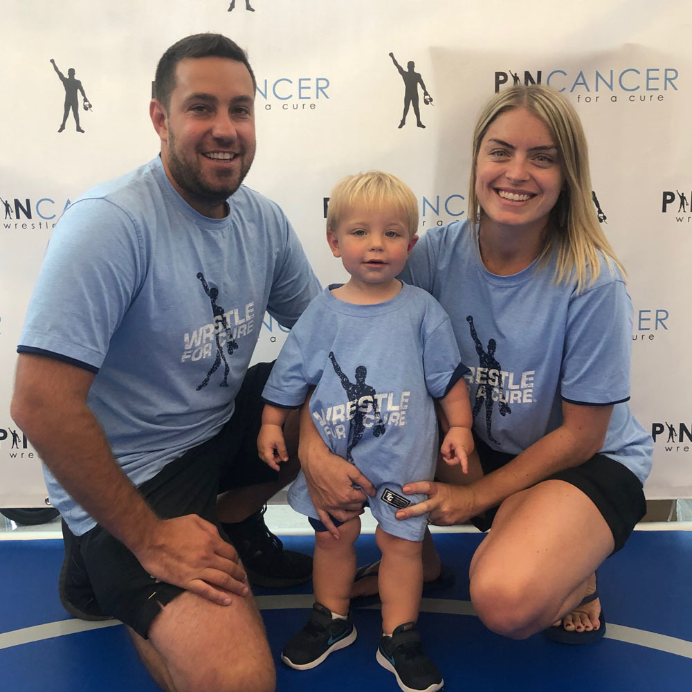 Wrestle for a Cure™ Soft Blue Tee wfacteeb