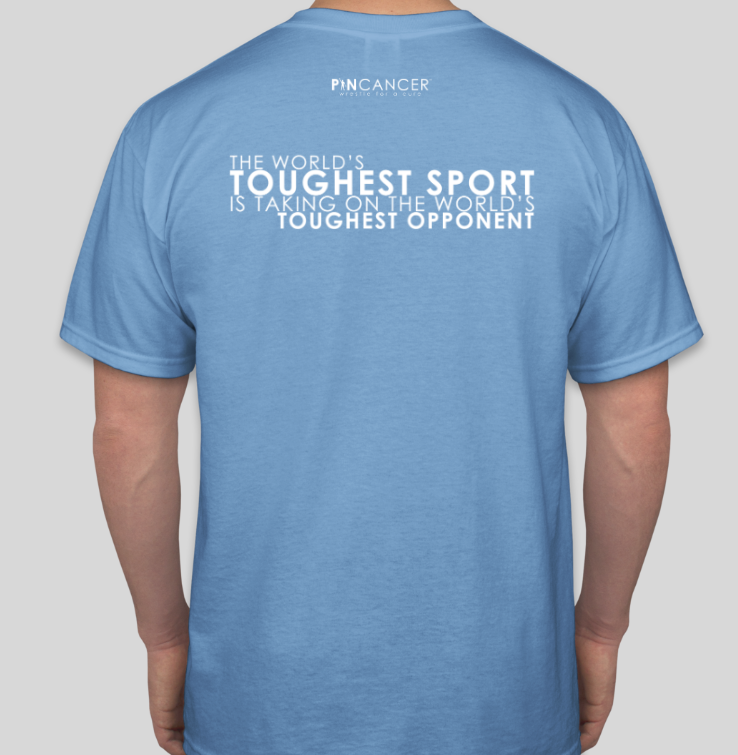 Pin Cancer Graphic T-Shirt (Carolina Blue)