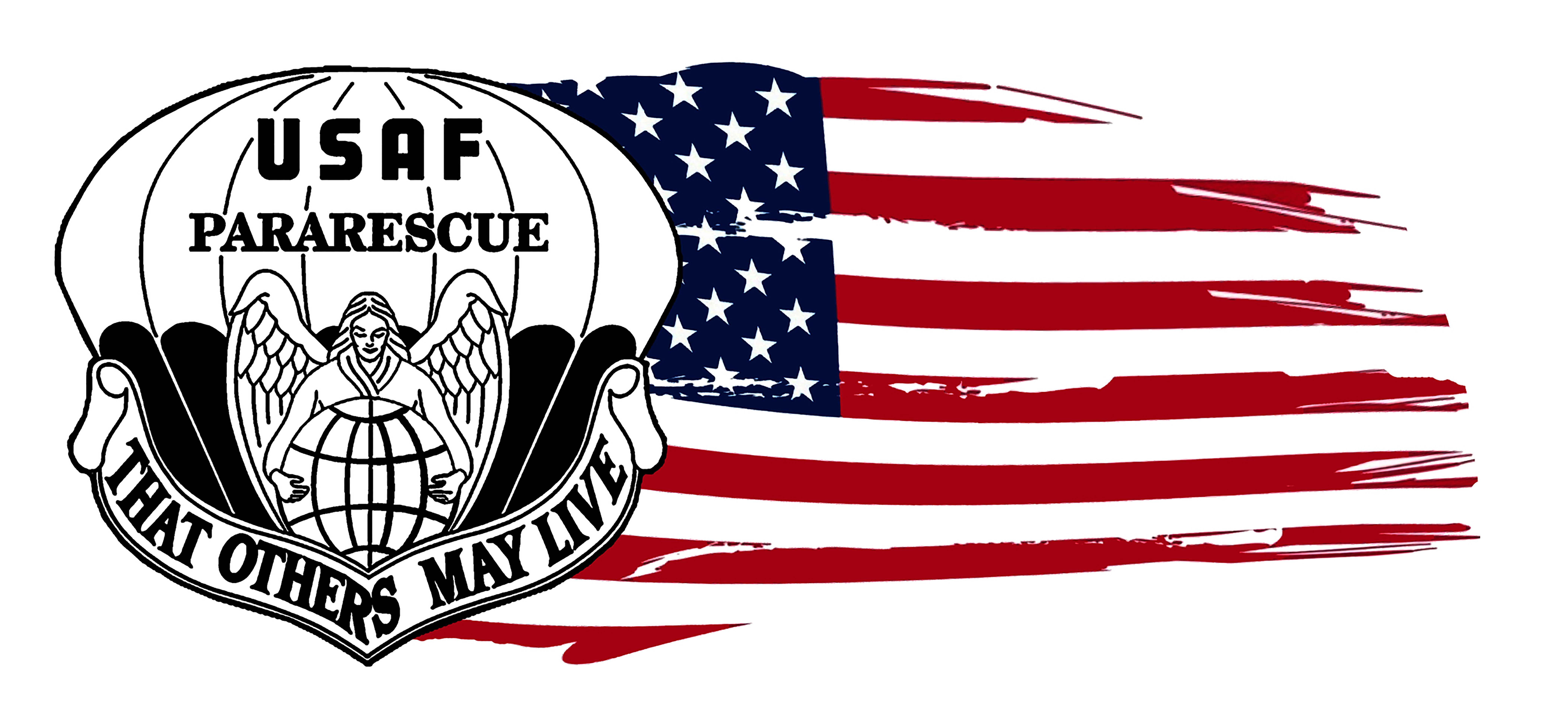 dsp/ PJ Tattered Flag Decal - Set(s) of 2 Decals 06-0001