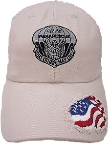 pja/ PJ Inspired Tan Cap w/embroidered American Flag 01-0014