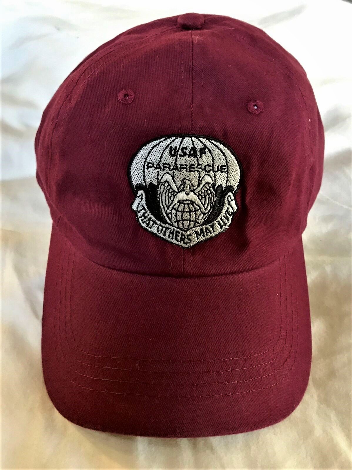 pja/ PJ Maroon Cap w/embroidered flash 01-0013