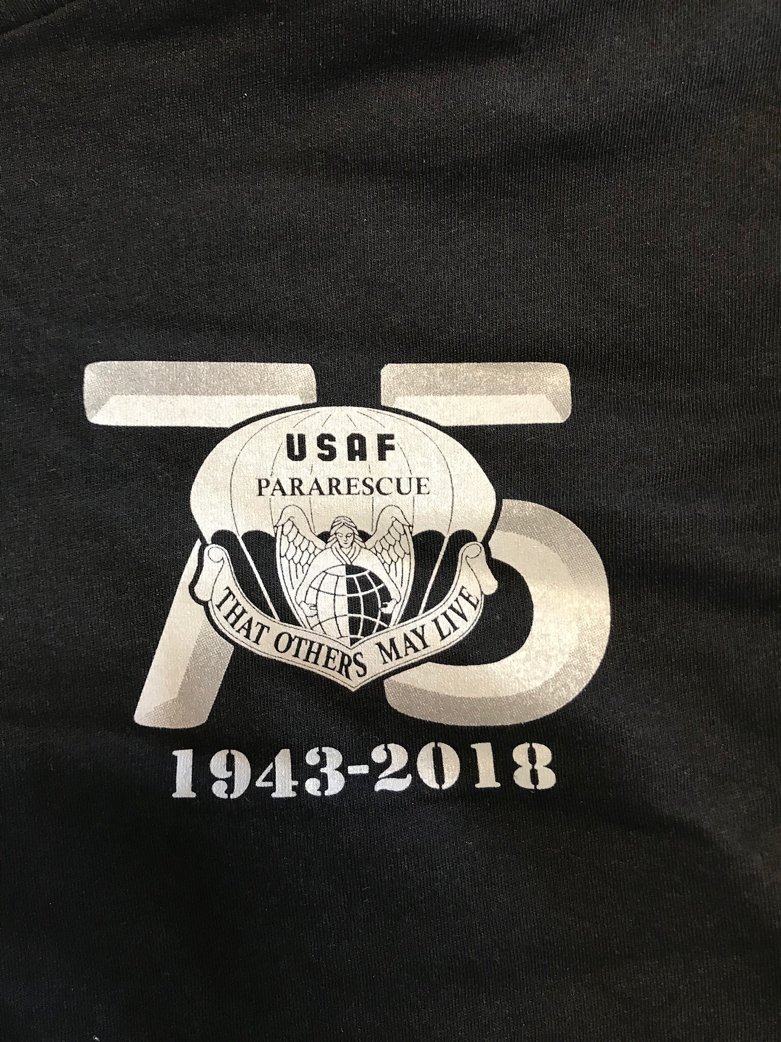 pja/ Black 75th Anniversary T-Shirt - Large 01-0030