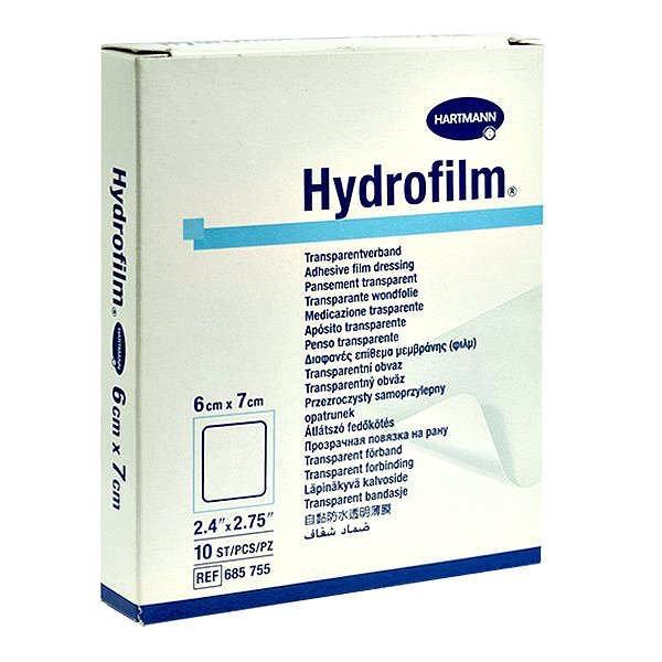 Hydrofilm пластырь 6см х 7см (поштучно) Hydrofilm пластырь 6см х 7см (поштучно)