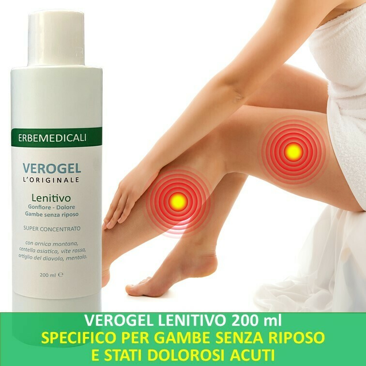 VEROGEL 200 ML - Gel Lenitivo Specifico Per Gambe Senza Riposo e Stati Dolorosi VEROGEL 200 ML - Gel Lenitivo Specifico Per Gambe Senza Riposo e Stati Dolorosi