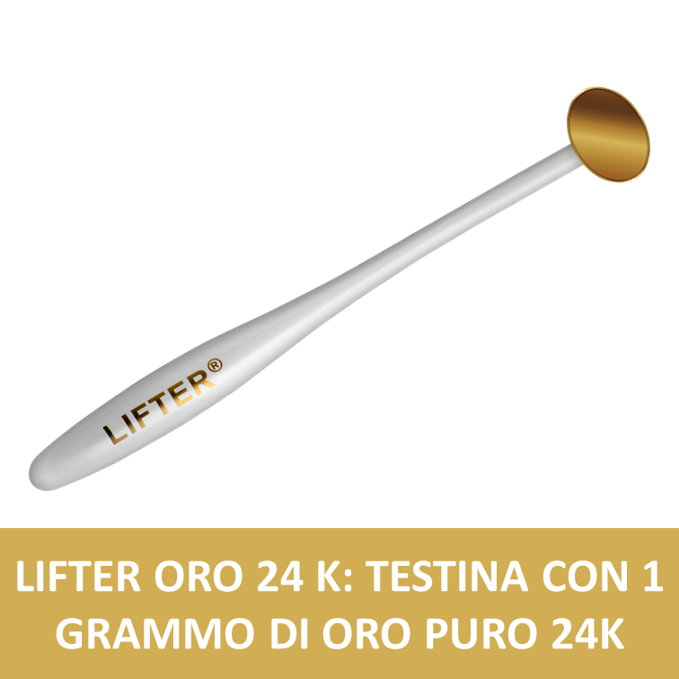 LIFTER ORO PURO 24K: Massaggiatore con Testina ORO 24K PURO (CIRCA 1 GR) LIFTER 1.0