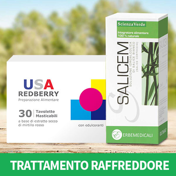 TRATTAMENTO RAFFREDDORE: 1 USAREDBERRY + 1 SALICEM 50 ml TRATTAMENTO RAFFREDDORE: 1 USAREDBERRY + 1 SALICEM 50 ml