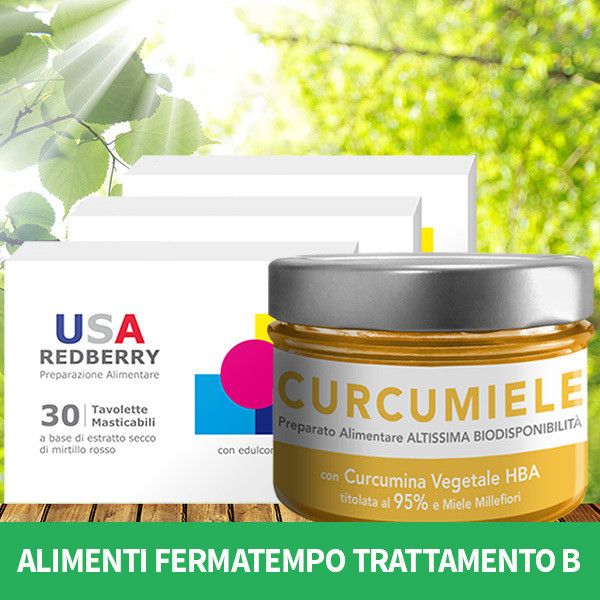 ALIMENTI FERMATEMPO TRATTAMENTO B: 3 REDBERRY + 1 CURCUMIELE 230 g ALIMENTI FERMATEMPO TRATTAMENTO B: 3 REDBERRY + 1 CURCUMIELE 230 g