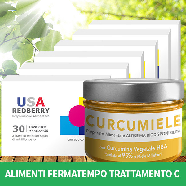 ALIMENTI FERMATEMPO TRATTAMENTO C: 6 REDBERRY + 1 CURCUMIELE 230 g ALIMENTI FERMATEMPO TRATTAMENTO C: 6 REDBERRY + 1 CURCUMIELE 230 g
