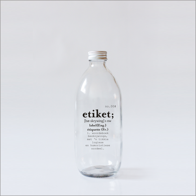 500ml Glas Bottel @R40 500ml Glas Bottel @R40