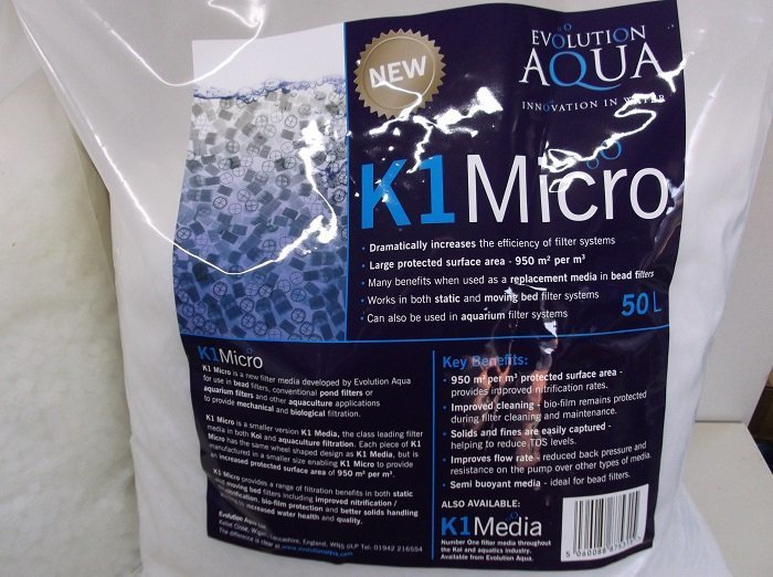 K1 Micro Filter Media Evolution Aqua Floating  Filter Media