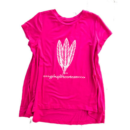Youth Long Shirt: GUT LOGO: Pink: Sizes M, L, XL gutlongpink-s