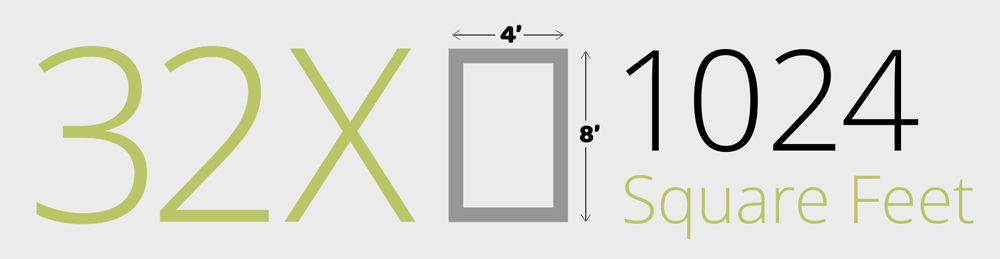 1,024 Square Feet 1024-SQFT