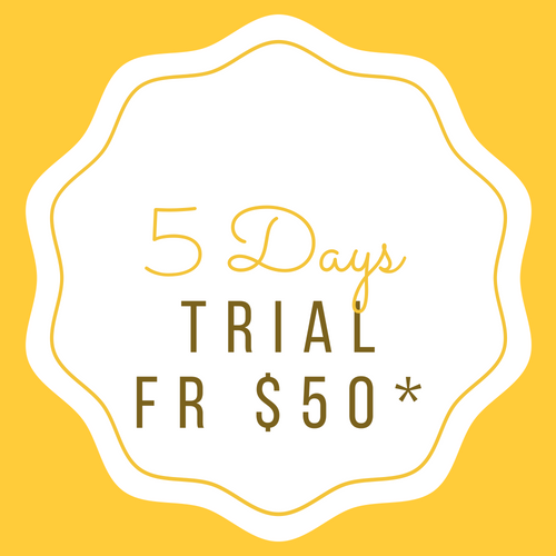 5 Days Trial (CONSECUTIVE DAYS) 5 Days Trial