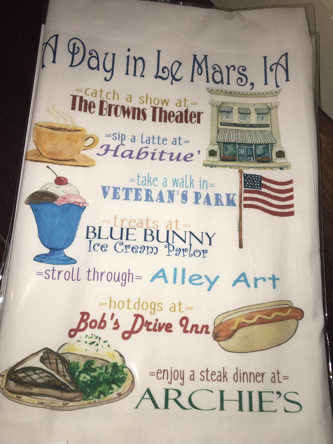 A Day In Le Mars Dish Towel A Day In Le Mars Dish Towel