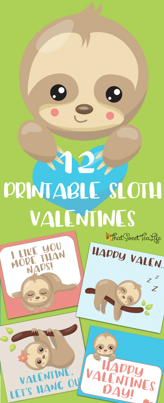 Printable Sloth Valentines P1111