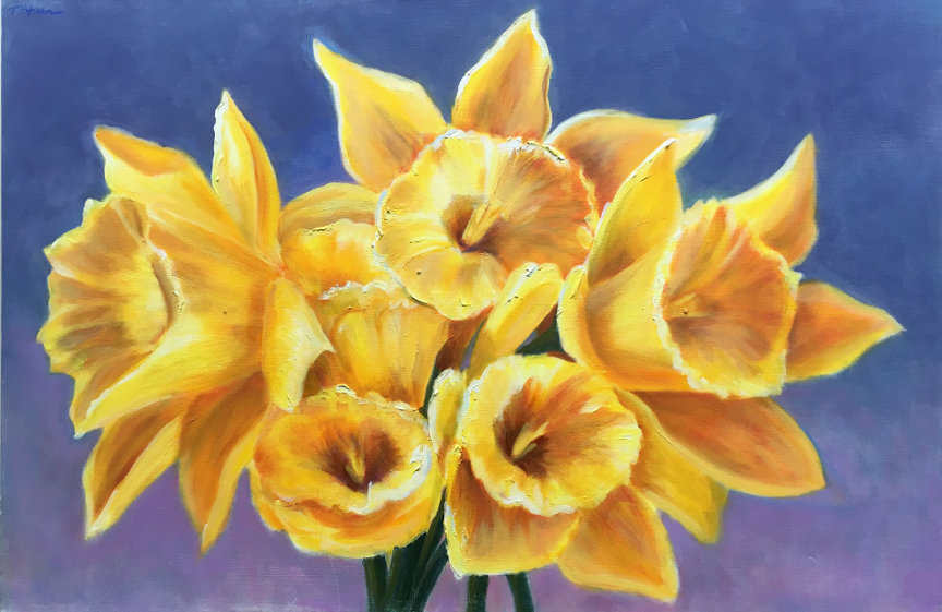Daffodils I - 20"x16" print on canvas 00002