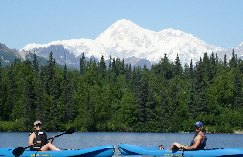 Kayaking under Denali