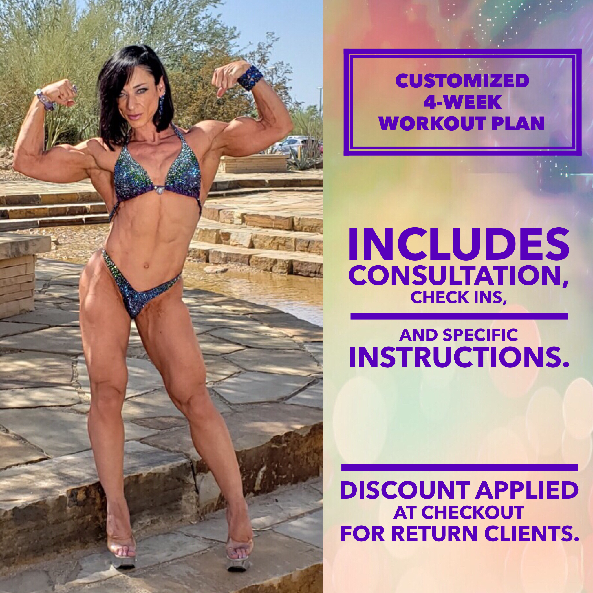 Customized, 4-Week Workout Plan with Face-to-Face (Online) Consultation, Check Ins, and Specific Instructions 00001